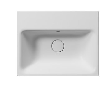 COLOR ELEMENTS 50X40 - Wall-mounted rectangular ceramic washbasin with overflow by GSI ceramica - view 3